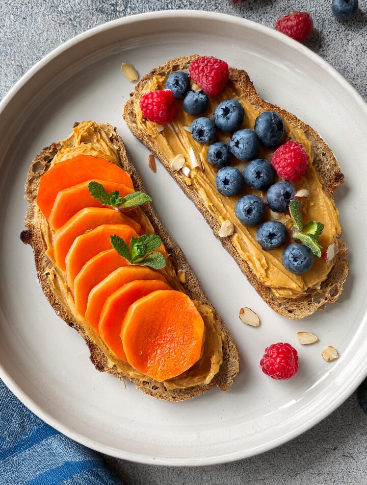 Sweet Potato Toast with Almond Butter and Fresh Berries Is the Best Gluten Free Breakfast