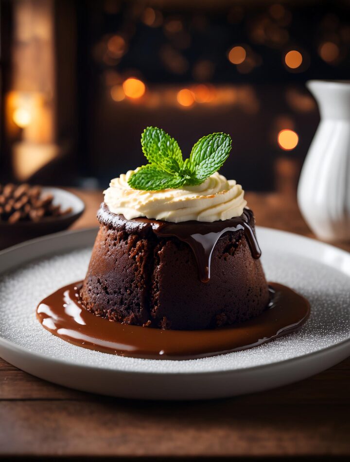 A rich Guinness cake topped with cream cheese frosting and garnished with chocolate shavings