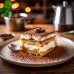 Classic tiramisu recipe with mascarpone and cocoa topping.