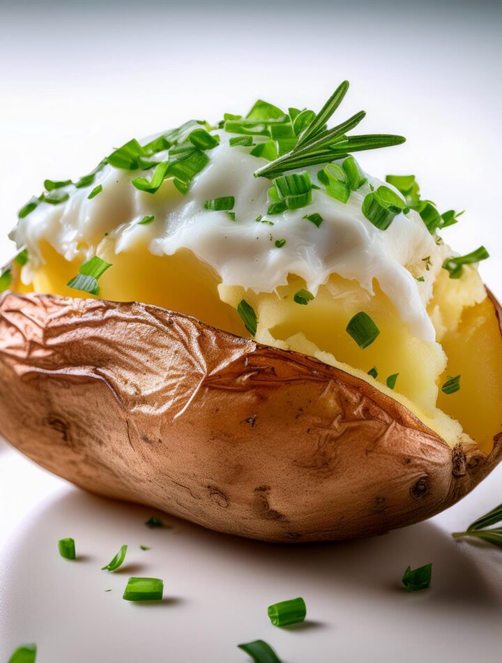 Air Fryer Baked Potato Recipe – Crispy Skin Fluffy Inside