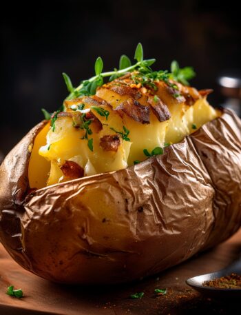 Perfect Baked Potato Recipe – Crispy Skin Fluffy Inside